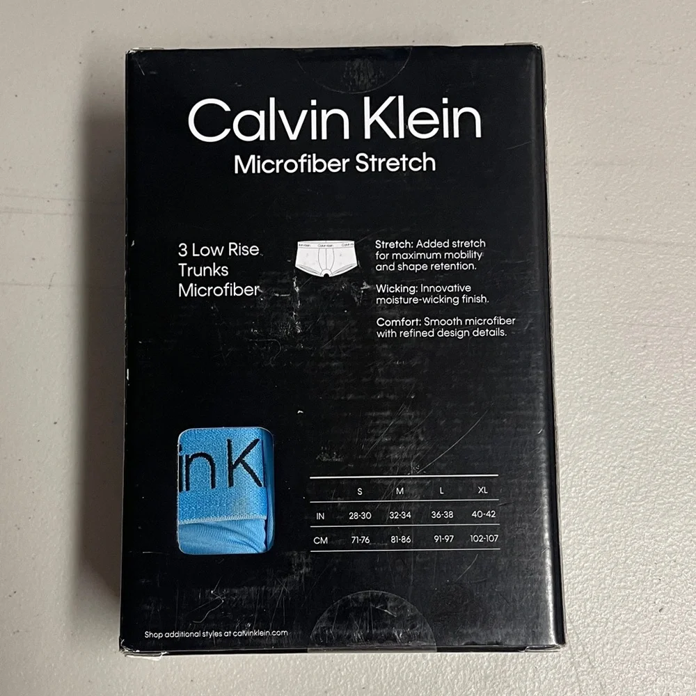 Calvin Klein Black and Blue Boxer Briefs with Signature‎ Waistband